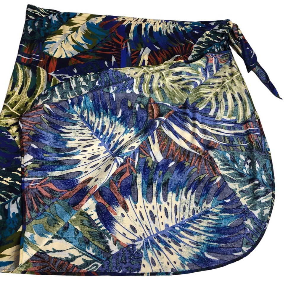 VTG Pacific Connections Sarong Wrap Skirt Womens One Size Floral Resort Coverup - Picture 6 of 10